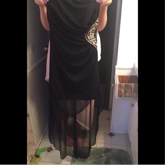 NEW Black strapless high-low dress NEVER WORN! - Picture 4 of 4